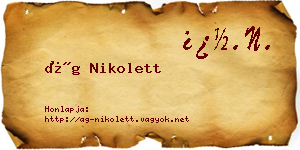 Ág Nikolett névjegykártya