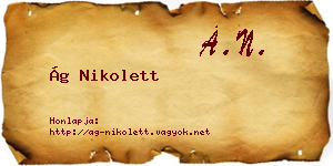 Ág Nikolett névjegykártya