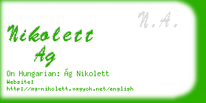 nikolett ag business card